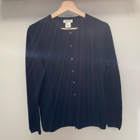 Kate Hill Sweaters - Kate Hill • 💯% Merino Wool Black Cardigan
